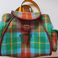 Zaino Gucci Tartan in Lana e Pelle – NUOVO con Eti