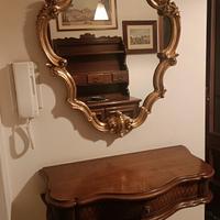 consolle con specchiera in arte povera