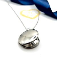 Collana ciondolo argentato Portafoto Acciaio foto