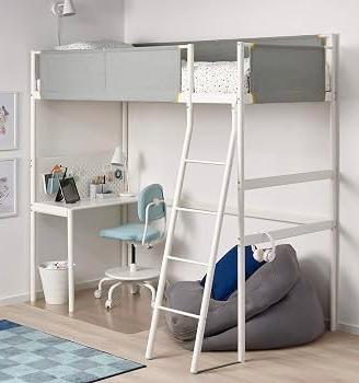 letto Ikea vitale con piano scrivania