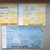 N. 3 biglietti concerti da collezione