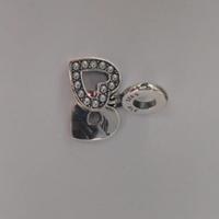 Charm Pandora Pendente Doppio Cuore con Perle