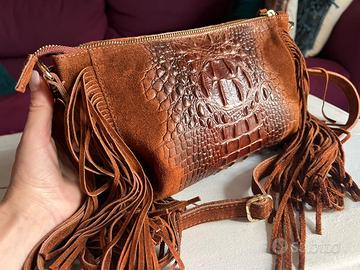 Borsa Boho-Chic a tracolla color marrone