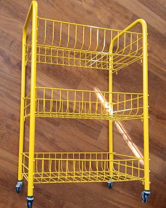 carrello contenitore a tre ripiani vintage