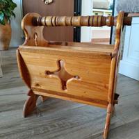 Portariviste Rustico in Legno Massiccio