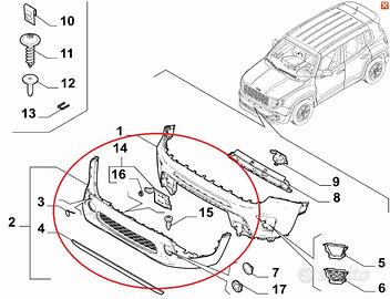Paraurti Anteriore Jeep Renegade