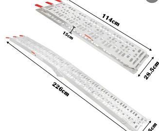 Coppia di rampe per trattorino tagliaerba 