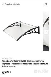 Tettoia pensilina removibile L.120x100 in  policar