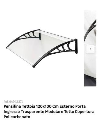 Tettoia pensilina removibile L.120x100 in  policar