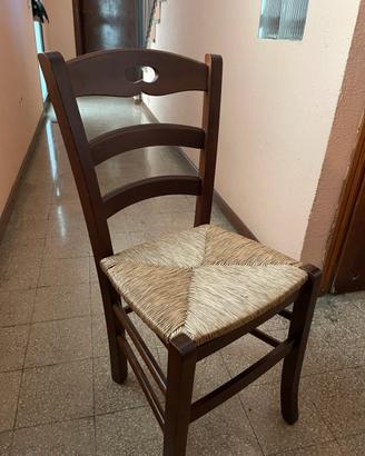3 sedie rustiche come nuove