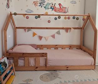 Letto montessoriano a casetta, 80x190