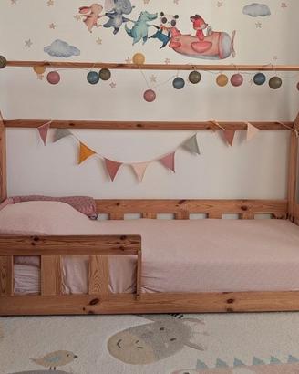 Letto montessoriano a casetta, 80x190