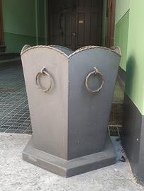 2 vasi arredo ferro anni 70 esagonali pezzi unici 