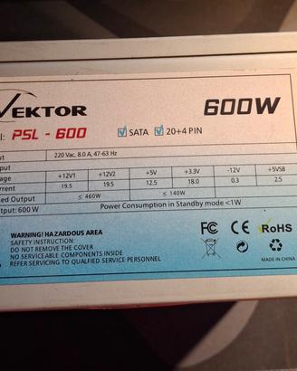 Alimentatore 600W