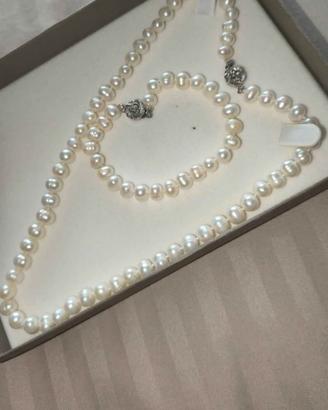 collana+bracciale di perle 