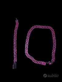 collana + bracciale Pink diamond 