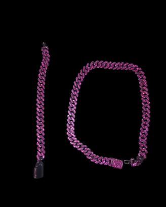 collana + bracciale Pink diamond 