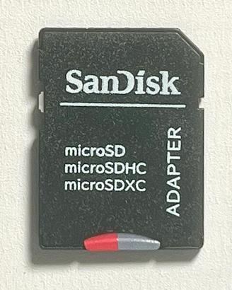 Scheda microSD SanDisk 256GB + adattatore SD