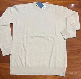 Girocollo donna Misto Cachemire colore Beige