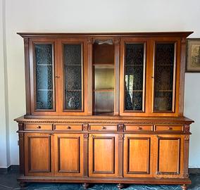 Credenza vetrina classica in legno