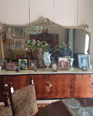 Buffet con specchiera e Controbuffet anni 60