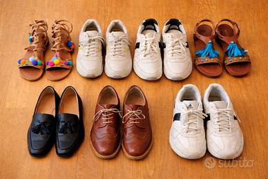 Lotto 7 paia scarpe (6 donna 39 + 1 uomo 45)
