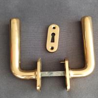 10 x Maniglia porta Ottone e copri serratura