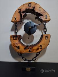 Orologio in legno artigianale