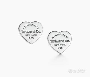 Orecchini TIFFANY Heart Tag in argento