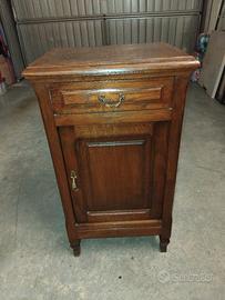 comodino legno color noce