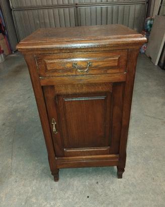 comodino legno color noce