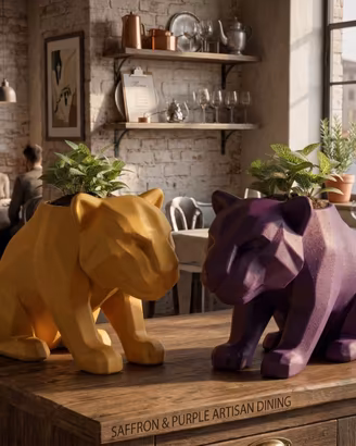 Vaso TIGER 3D che Domina la Scena (15cm)