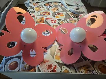 Due lampade da parete modello farfalla