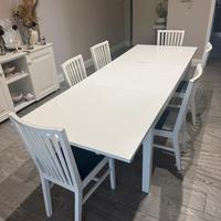 Tavolo ikea bjursta allungabile + set 6 sedie