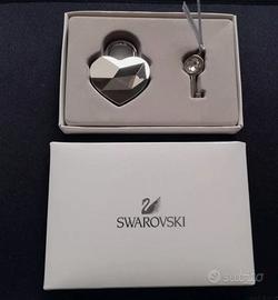 portachiavi cuore lucchetto Swarovski nuovo 