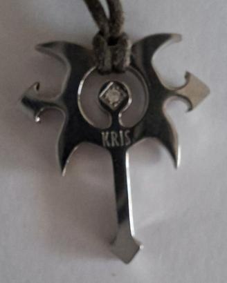 Ciondolo KRIS Gioielli Acciaio Diamante Tribale