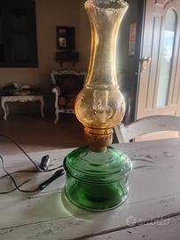 Lampada antica in vetro colorato