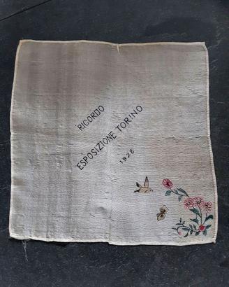Fazzoletto Ricordo Expo Torino 1928 originale raro