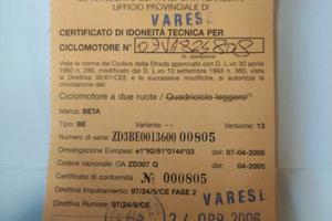 Beta 50 rr 2006 telaio