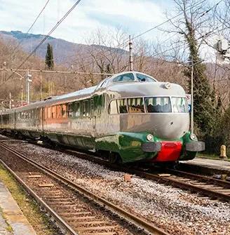 ETR 252 Arlecchino treno poster ferrovie