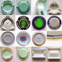 Lotto 7 posacenere in vetro e ceramica vintage