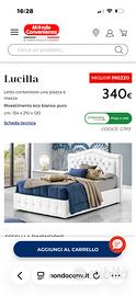 Letto contenitore piu materasso da 1 piazza emmezz