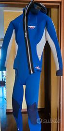 tuta sub donna grigio blu taglia S