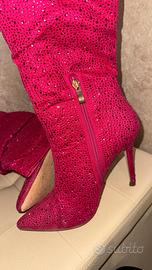 stivali fuxia brillantinati 