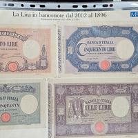 SERIE 8 FASCICOLI MILANO FINANZA LA LIRA BANCONOTE