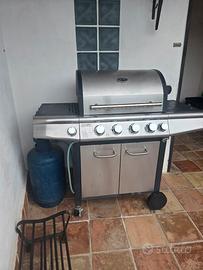 Barbecue a Gas Royal Food 5 Fuochi con Fornello 