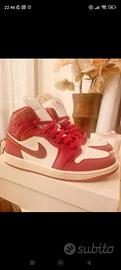 Scarpe Nike Air Jordan mid 40,5 rosse e bianche