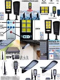 Lampione Solare con Sensore di Movimento 6500K IP6
