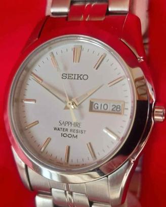 Seiko sapphire orologio da polso datario Nuovo
