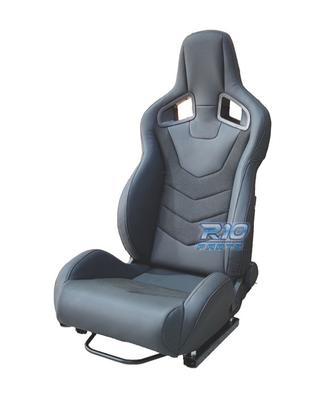 SEDILE BAQUET UNIVERSALE IN PELLE NERA LOOK SPORTS